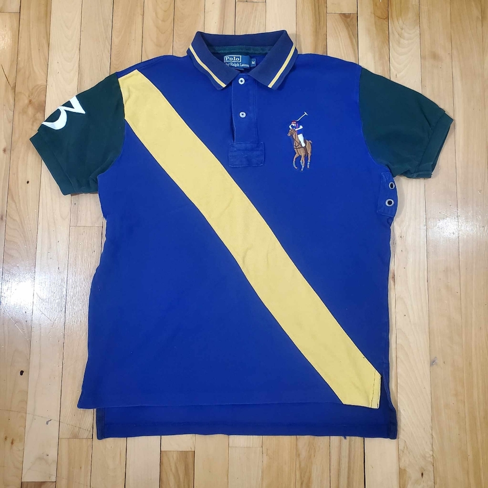 Polo By Ralph Lauren Polo Shirt Colored Big Pony #3 Tournament ColorBlock M